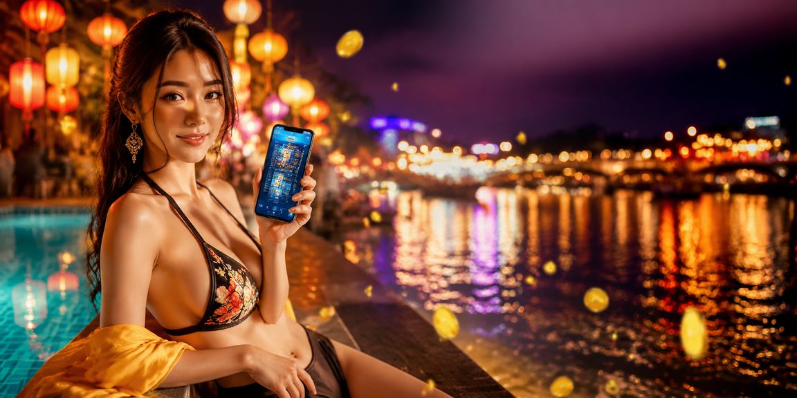 Cảnh sòng casino trực tuyến Việt Nam với bàn chơi sống động và ánh đèn đặc trưng